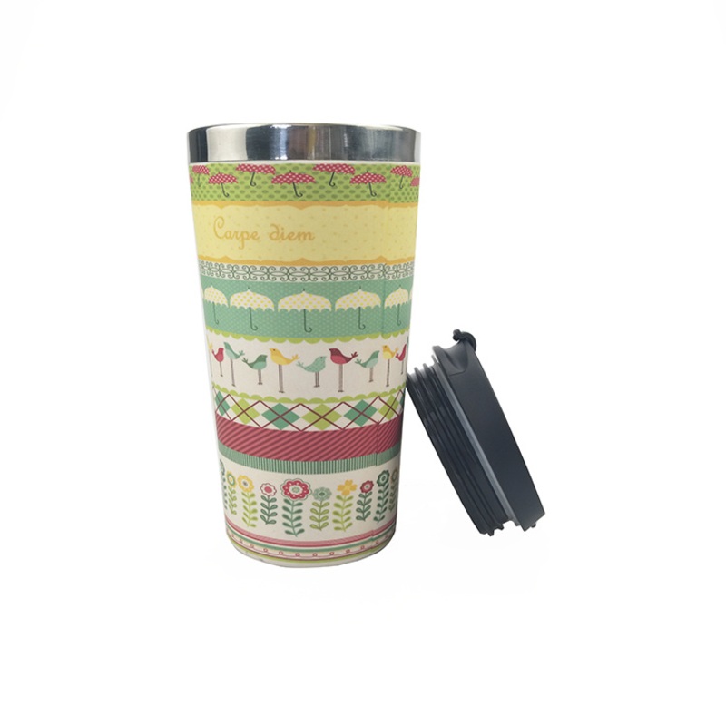 Stainless Steel Bamboo Fiber Coffee Cup – Custom Bamboo Fiber Coffee Mug and Stainless Steel Double Wall Cup price