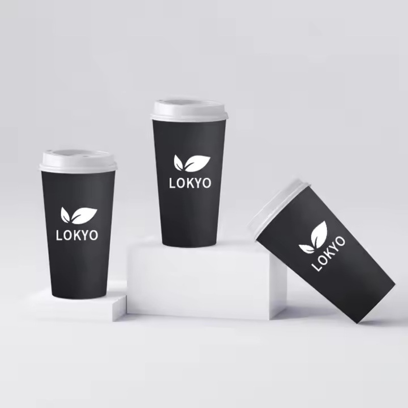 Sustainable Black Paper Coffee Cups with Custom Branding Options – Single Wall Paper Cups and Hot Coffee Cups price