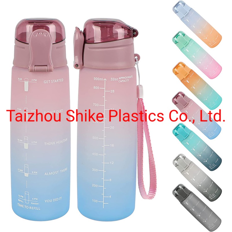 Top Seller 1L Plastic Bottle Custom Logo 1000ml Motivational Tritan 1L Sports Water Bottle with Time Marker Straw – Water Bottle and Plastic Water Bottle price