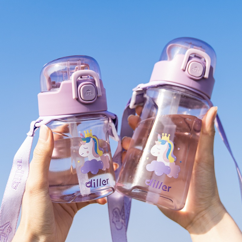 Tritan White, Purple, Pink, Orange, Green Drinking Water Bottle with Strap – Wholesale Kids Water Bottles and BPA Free Water Bottle price