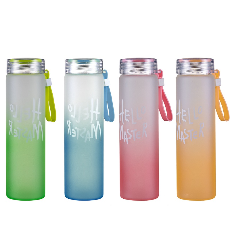 Wholesale Juice Bottle Gift Promotional Colorful Letter Glass Water Bottle – Juice Bottle and Glass Water Bottle price