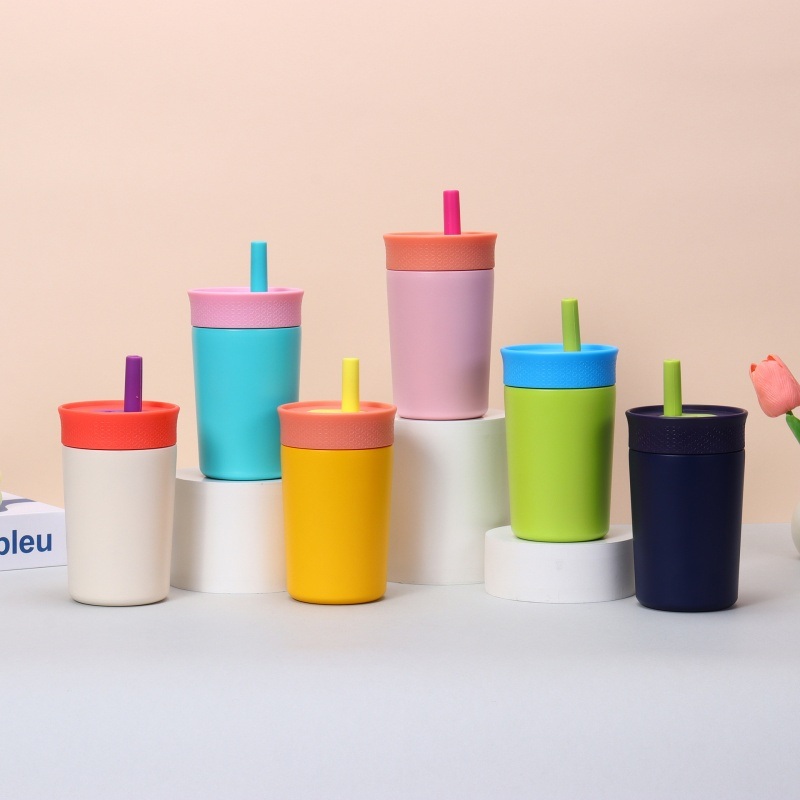 12oz Stainless Steel Insulated Coffee Cup Silicone Straw Kids Tumbler for Travel – Kids Tumbler and Custom Tumbler price