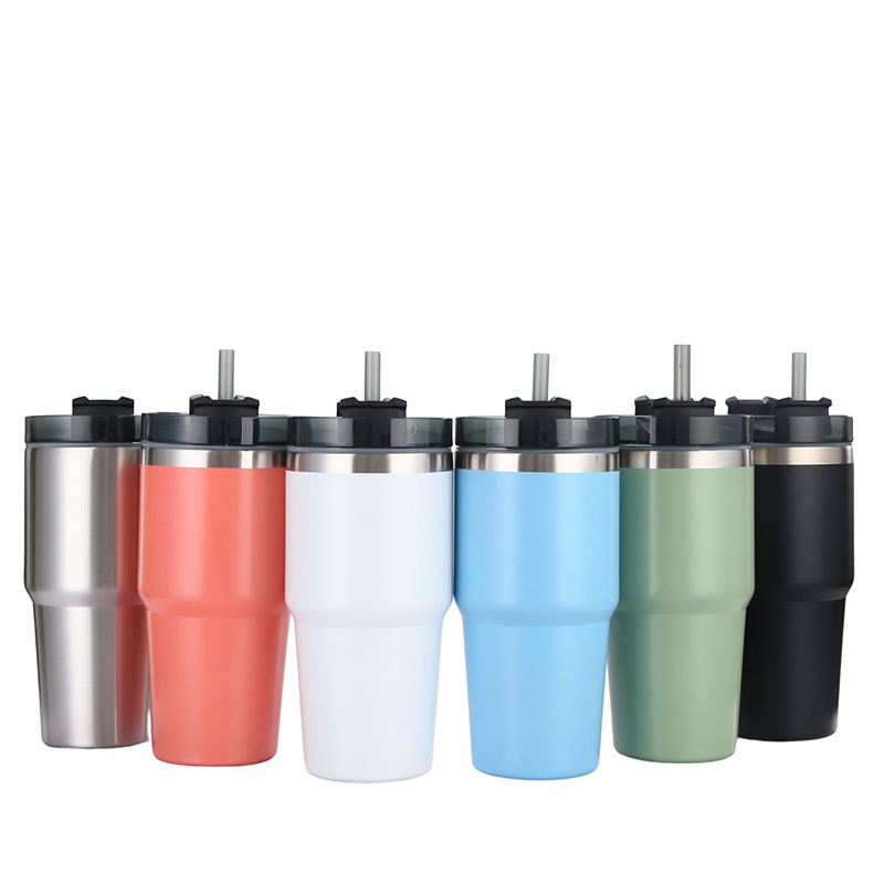 20oz Coffee Cups Vacuum Insulated Double Wall Stainless Steel Travel Tumbler Straw Beverage Mugs – 20oz Coffee Cups and Stainless Steel Travel Tumbler price