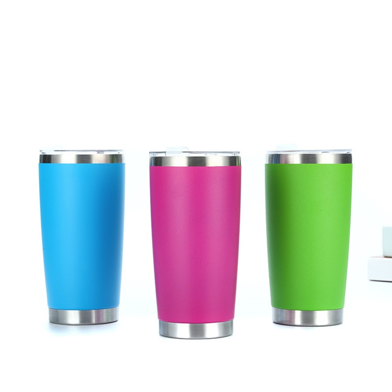 20oz DIY Logo Double Walled Stainless Steel Tumblers Car Coffee Mug Vacuum Tumblers Coffee Cups Travel Car Mugs – Stainless Steel Tumblers and Car Coffee Mug price