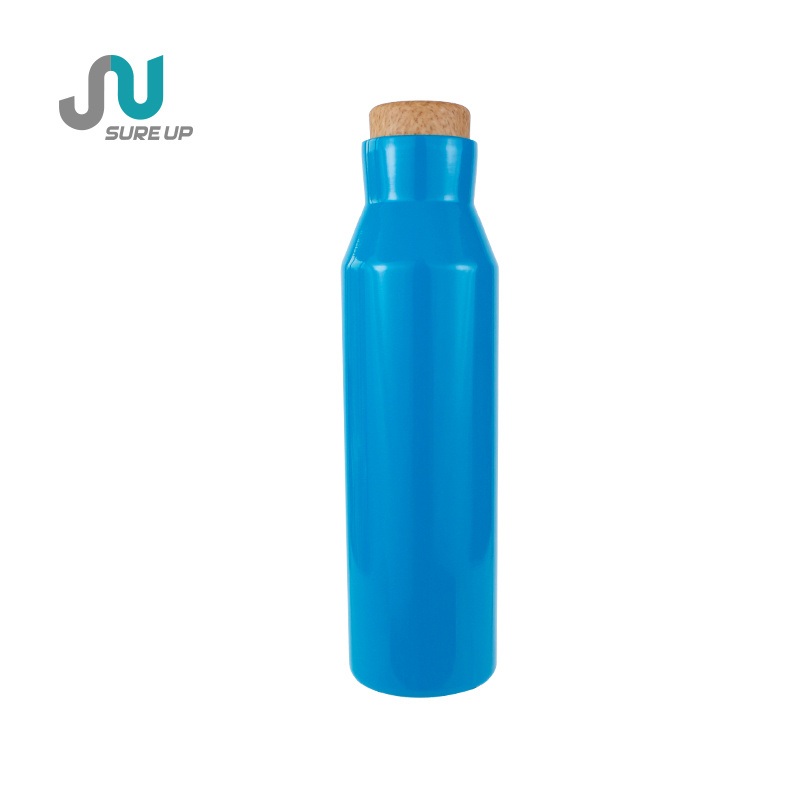 600ml Double Wall Stainless Steel Vacuum Flask with Wooden Stopper – Double Wall Vacuum Flask and Vacuum Flask price