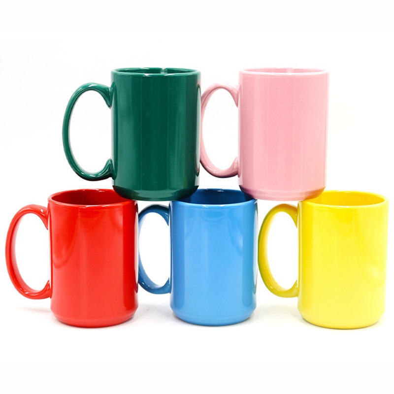 Custom Full-Color C-Handle Blank Travel Mug DIY 15oz Sublimation Ceramic Printing Mug – Ceramic Mug and Ceramic Promotional Gift Cup price