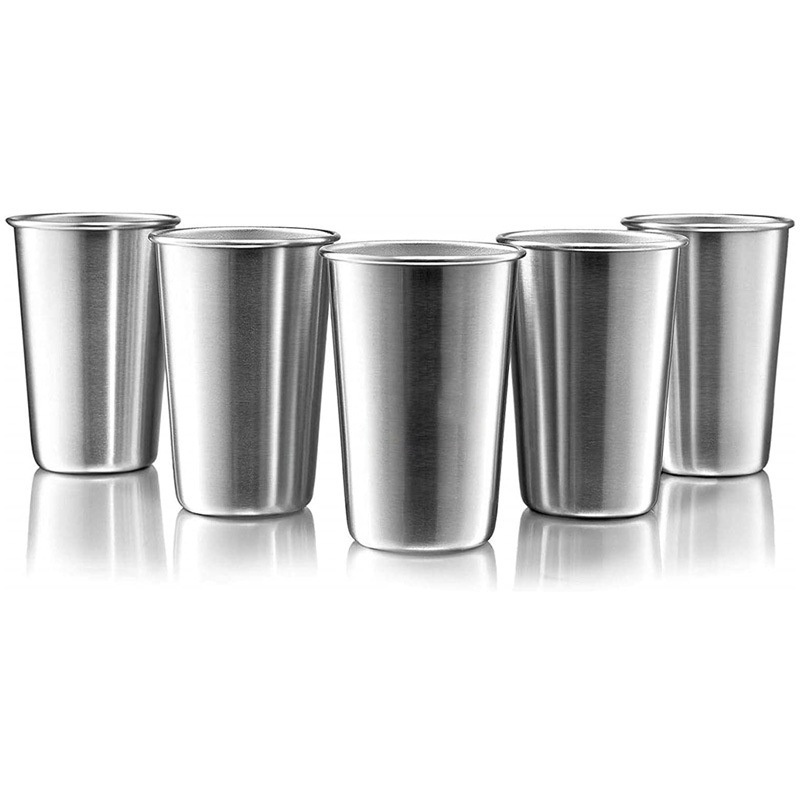 Customized Logo Stackable Beer Mug Stainless Steel Drinking Cup 350ml 500ml Single Layer Wine Water Pint Mug Cup – Beer Mug and Stainless Steel Cup price