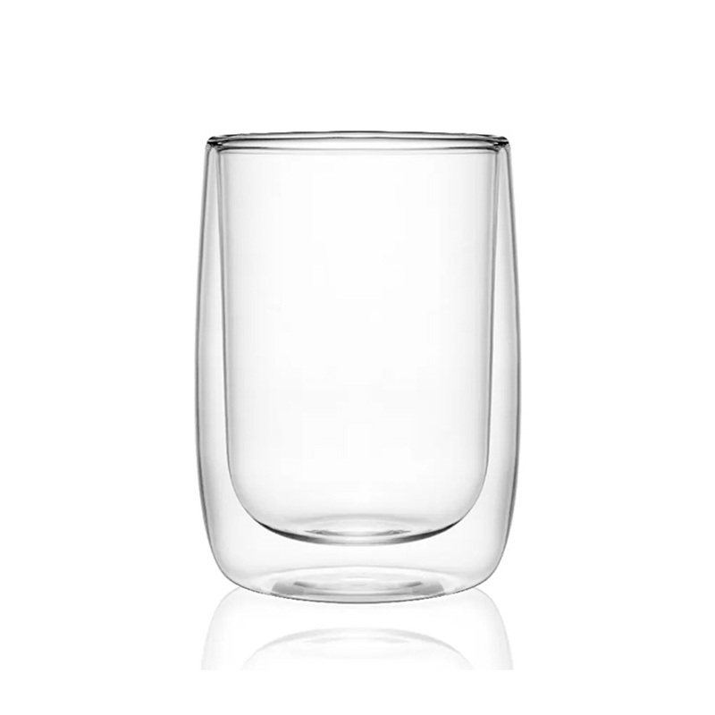 Elegant Transparent Double Wall Glass Mugs for All Beverages 250ml – Double Wall Glass Cup and Glass Cup price