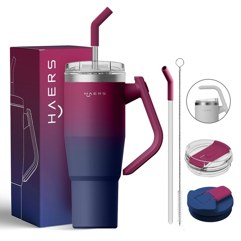 Haers Vacuum Double Wall 8/18 Stainless Steel Coffee Tumbler for Gym – Stainless Steel Tumbler and Tumbler with Straw price