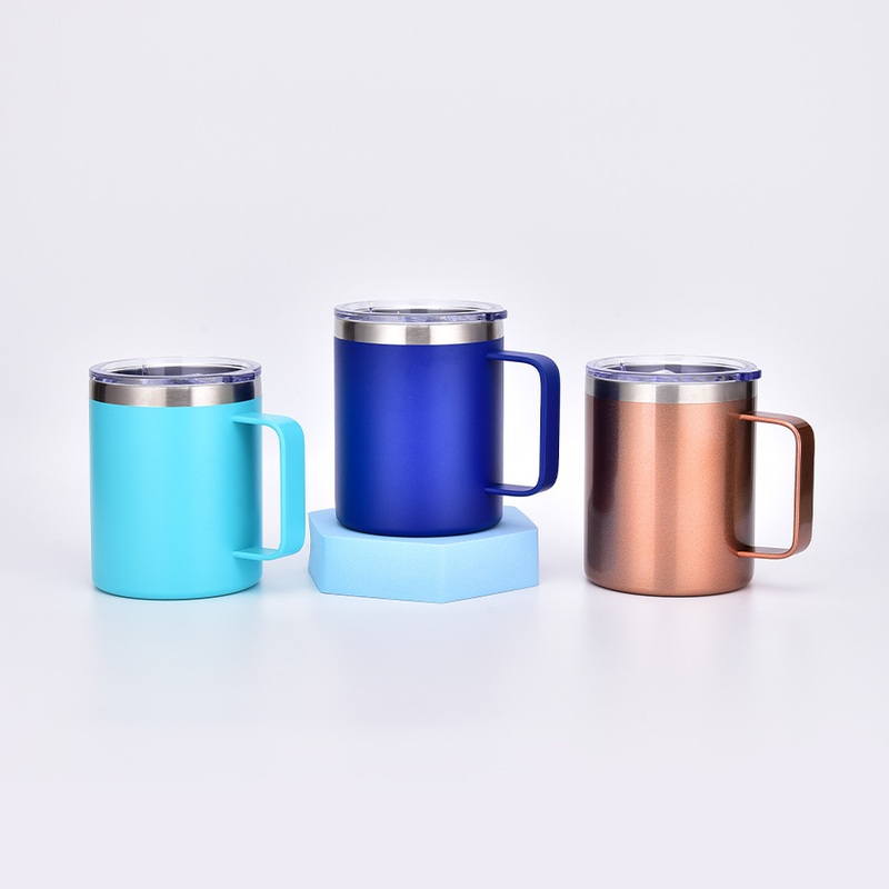 Hot Selling Insulated Stainless Steel 12oz 14oz 16oz Coffee Tea Travel Mug Wine Tumbler with Handle – Wine Tumbler and Travel Mug price