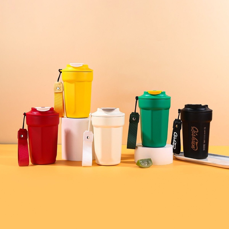 Outdoor Camping Cups Double Wall Insulated Coffee Cup with Leak Proof Lid Reusable Coffee Travel Mug with Strap – Outdoor Camping Cups and Insulated Coffee Cup price