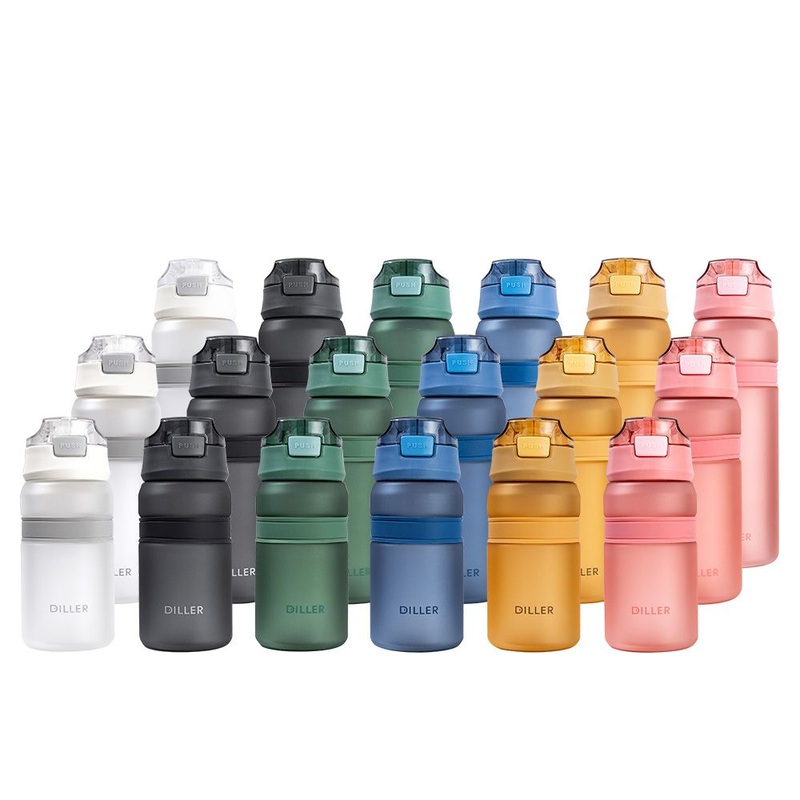White, Pink, Blue, Yellow, Green, Black Drinking Water Bottle with FDA – Water Bottle with Handle and Tritan BPA Free Plastic Straw Water price