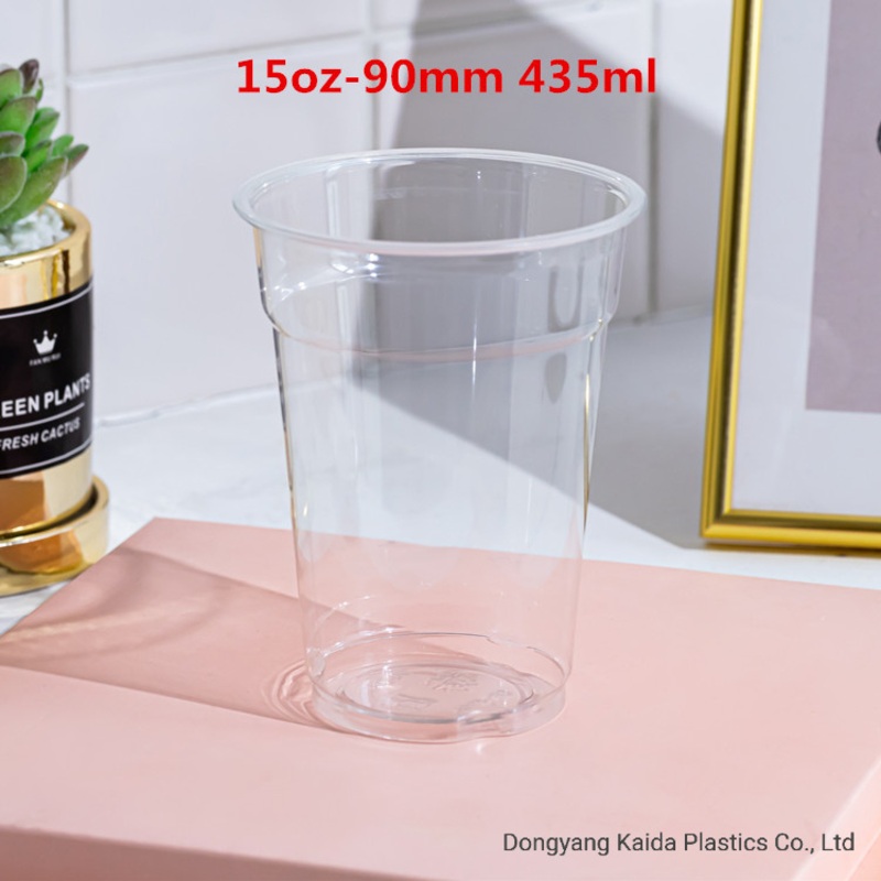 15oz-90mm Cold Drinks Clear Plastic Cup with Lid – Plastic Cup and Beverage Cup price