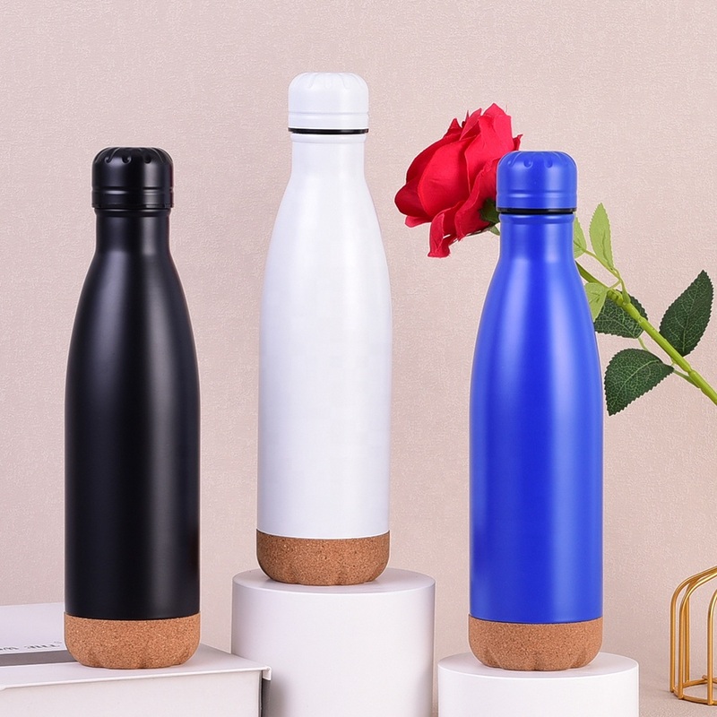17oz 500ml Water Bottles BPA Free New Ice French Wholesale Price Shape Empty 500ml Bottle with Cork Bottom – Bottle with Cork Bottom and Empty 500ml Bottles price