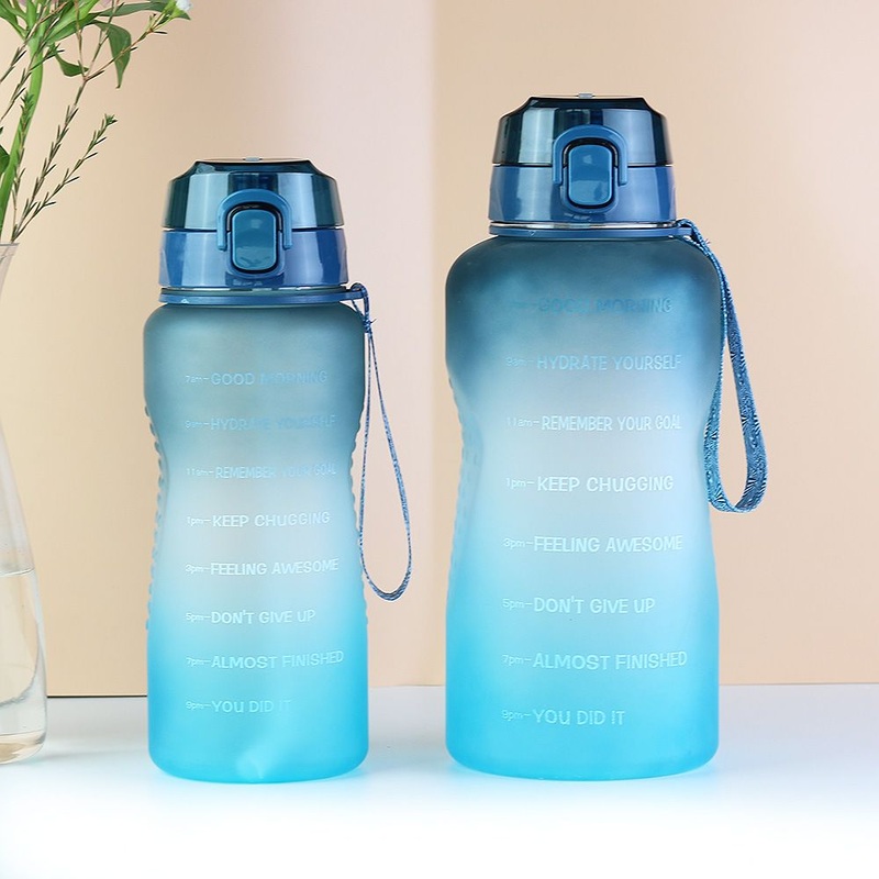 2.2 L Custom Logo BPA Free Gym Water Jug Sport PETG Plastic Half 1/2 Gallon Water Bottle with Straw – Sport Water Bottle and Custom Logo Water Bottle price