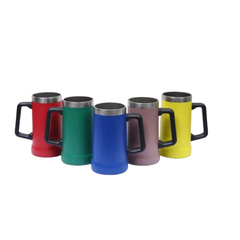 304 Stainless Steel Water Bottle 24oz Portable Large Capacity Sports Beer Cup Sealed and Leak Proof Double Wall Handle Mug – Stainless Steel Water Bottle and Sports Beer Cup price