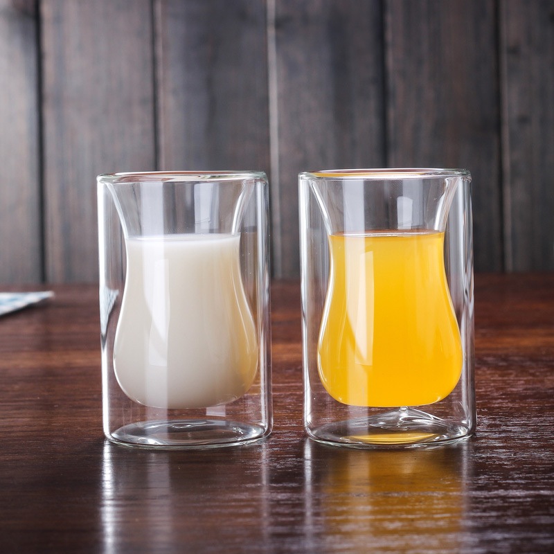 4oz 120ml Customized Double Wall Tea Glass Cup Coffee Cup Beer Mugs – Glass Mugs and Glass Mug Set price