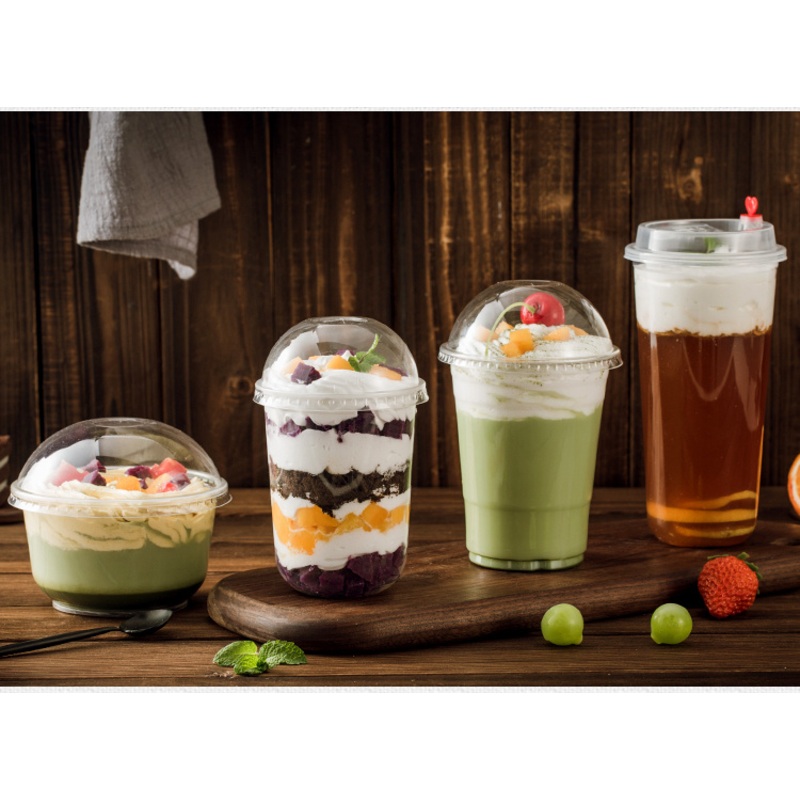 500ml Transparent Disposable Cold Drink Packaging Cups Party Favor Milk Tea Juice Ice Cream Pudding Plastic Cups with Lids – Transparent Disposable Cold Drink Packaging Cups and 500ml Transparent Disposable Cup price