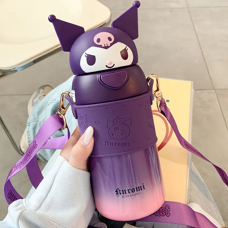 560ml Sanrios Kuromi Kitty Stuff Kids Thermos Cup Insulated Vacuum Flask Kawaii Large Capacity Stainless Steel Water Bottle – Thermos Cup and Sanrio Thermos Cup price