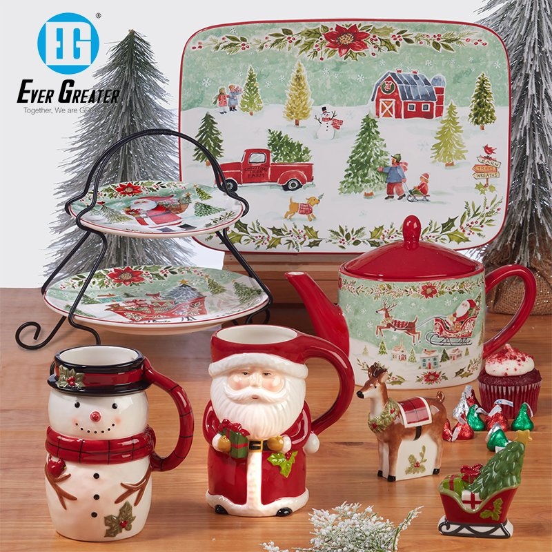 Customized Christmas Ceramic Mug Set Unique Holiday Gift Mugs Enamel Mug – Souvenir Mug Stoneware Mug Coffee Mug price