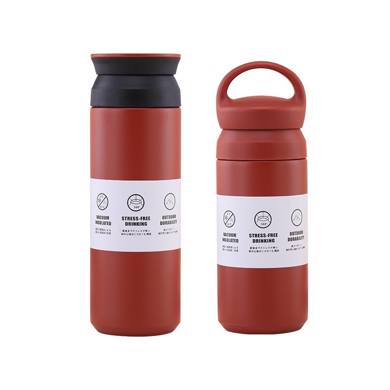Japanese Style Travel Insulated Cup Metal Stainless Steel Vacuum Coffee Cups Creative Outdoor Office Water Thermos Flask with Lid – Travel Insulated Cup and Vacuum Coffee Cups price