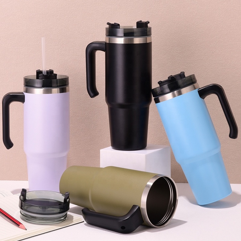 Low MOQ Drinking Powder Coated Thermos Travel Insulated Tumblers Cups with Flip Lid – Cups with Flip Lid and Travel Insulated Tumblers Cups price