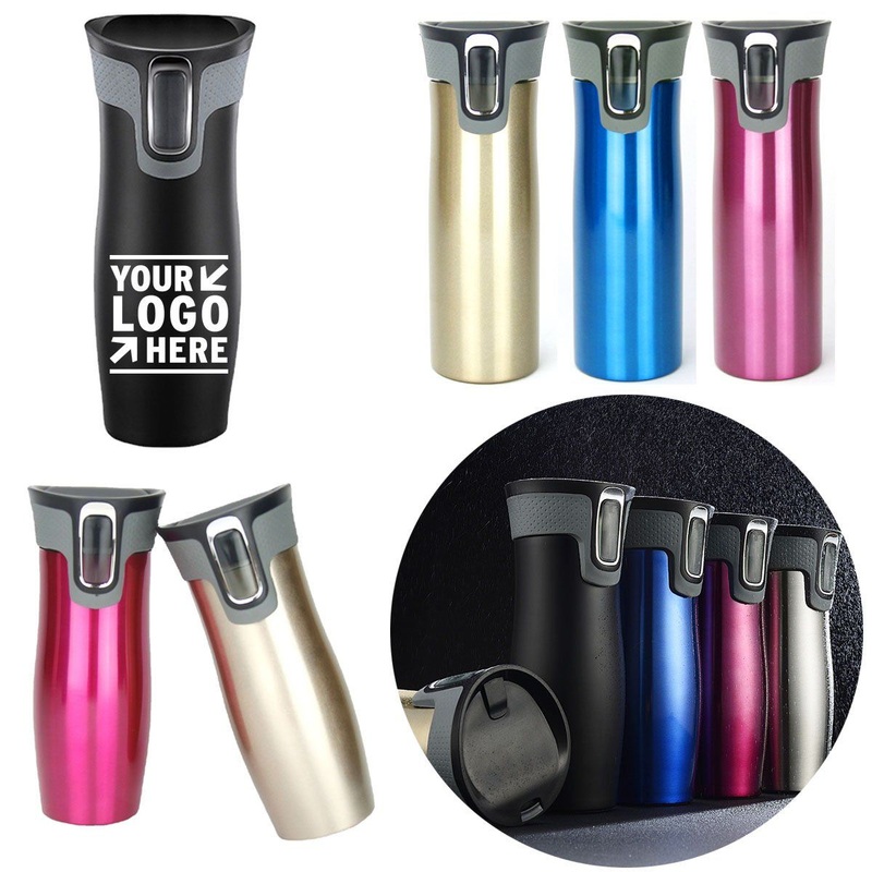 Stainless Steel Vacuum Insulated Travel Car Cup One Click Drinking Water – Coffee Cup and Customized price