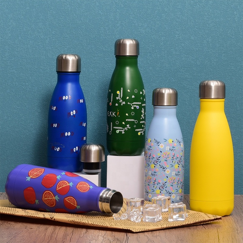 Water Drinking Insulated Leak Proof Low MOQ Metal Ice Small Bottle with Lid – Small Bottle with Lid and Metal Ice Bottle price