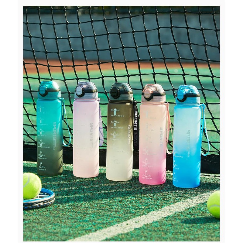Wholesale 1000ml Frosted Graduel Colorfull Outdoor Sports Plastic Space Water Bottle – Plastic Water Bottle and Outdoor Sports Bottle price