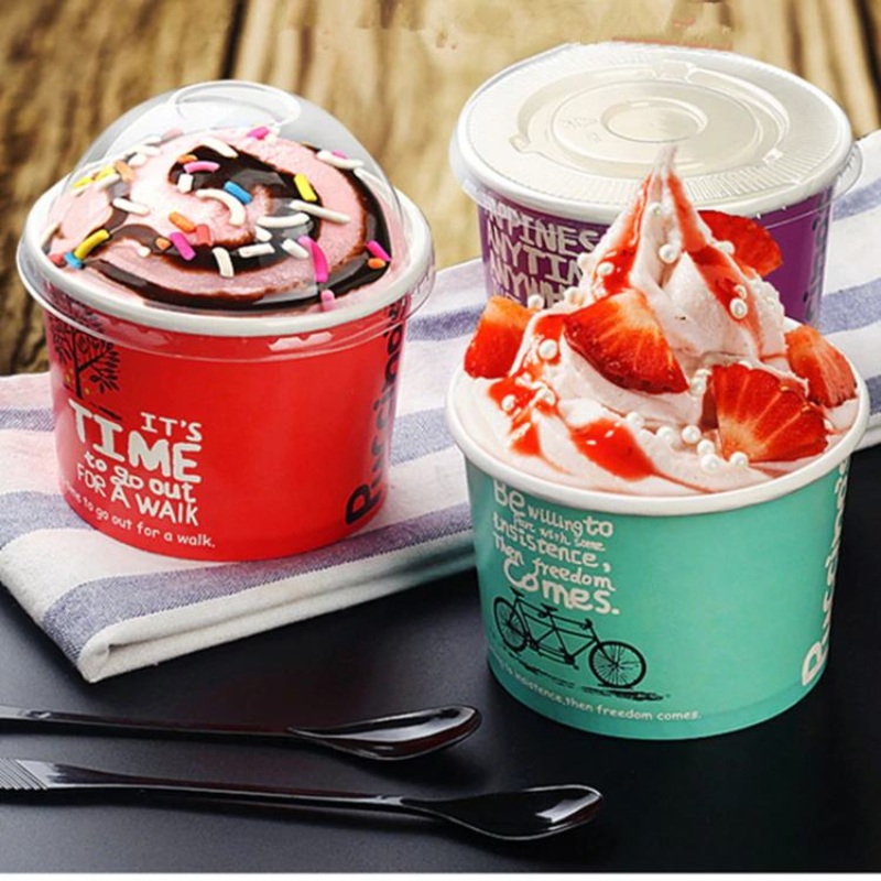 Wholesale Custom Printed 6oz 8oz Disposable Biodegradable Ice Cream Paper Cup – Ice Cream Cup and Kraft Paper Cup price