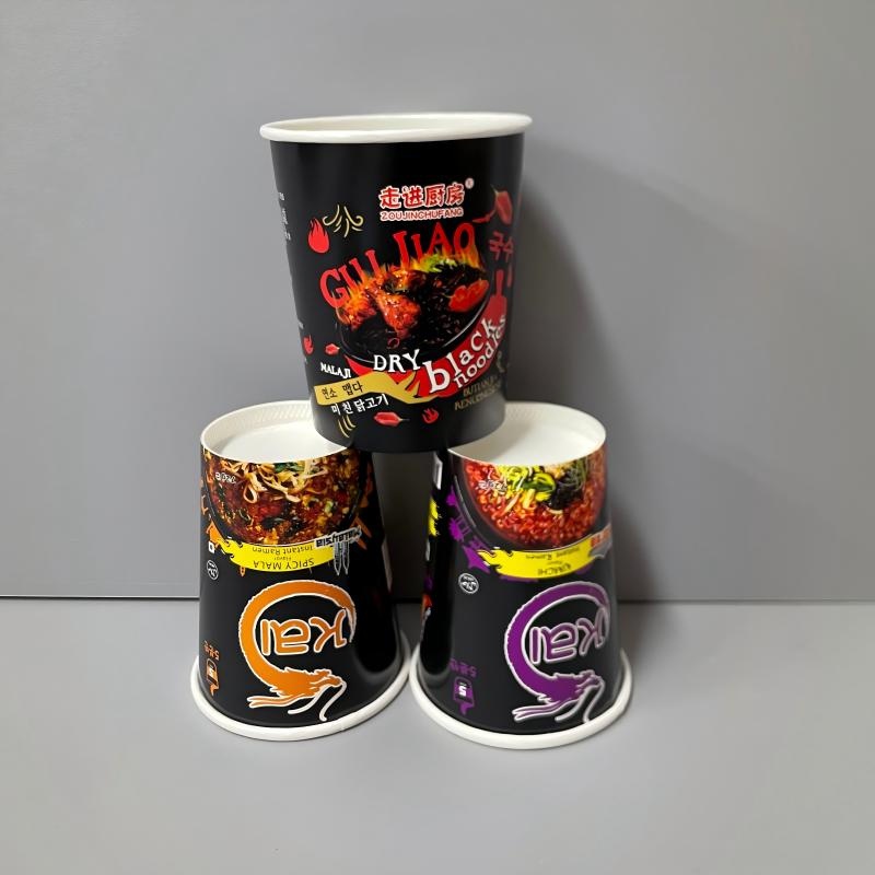 Wholesale Printed Ice Cream Paper Cup with PE Plastic Lid and Spoons for Noodles Manufactures Best Price – Custom Printing Food Container and Biodegradable Rounded Disposable Container price