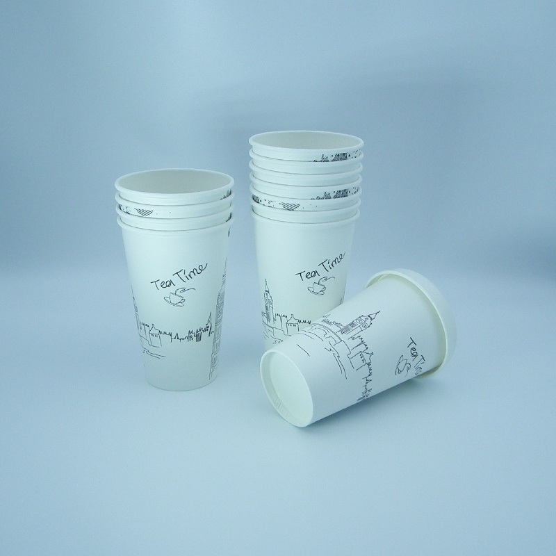 Wm919 Bio-Based 16oz Takeaway Single Wall Standard Curling Coffee Paper Drink Cup with Lid – Paper Cup and Coffee Cup price