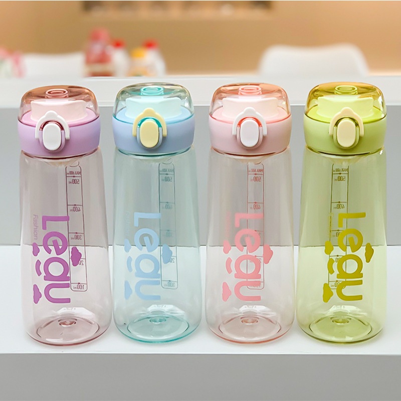 Botella De Agua Trio Children Plastic Drinking Water Bottles 500ml for School Kids with Straw Carbon Water Filter Bottle – Sport Water Bottle and Drinking Bottle price