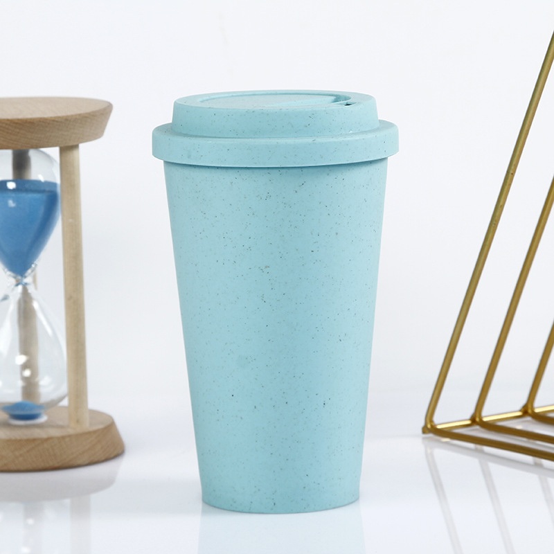 Creative and Stylish Single-Layer Frosted Plastic Water Cup with Cover for Office Use – Vacuum Flask and Vacuum Cup price