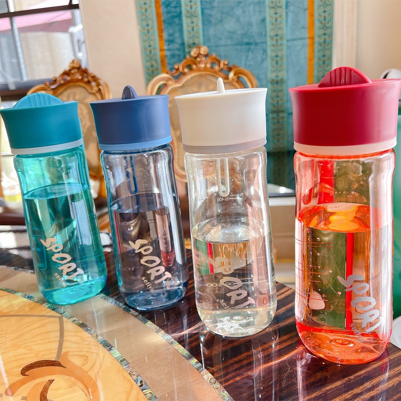 Custom 600ml Clear Twist Lid Straw Plastic Outdoor Sport Kids Water Bottle – Custom Water Bottle and 600ml Clear Water Bottle price