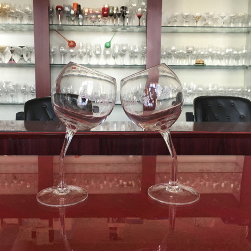Custom Tipsy Curved Wine Glass Cup for Drinking – Tipsy Wine Glass and Curved Wine Glass Cup price