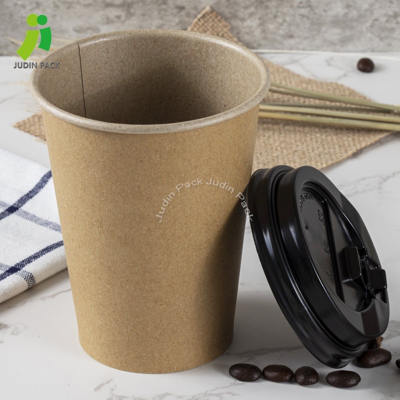 High Quality Custom Printing Kraft Paper Disposable Paper Coffee Cup with Lid – Paper Cup and Kraft Cup price