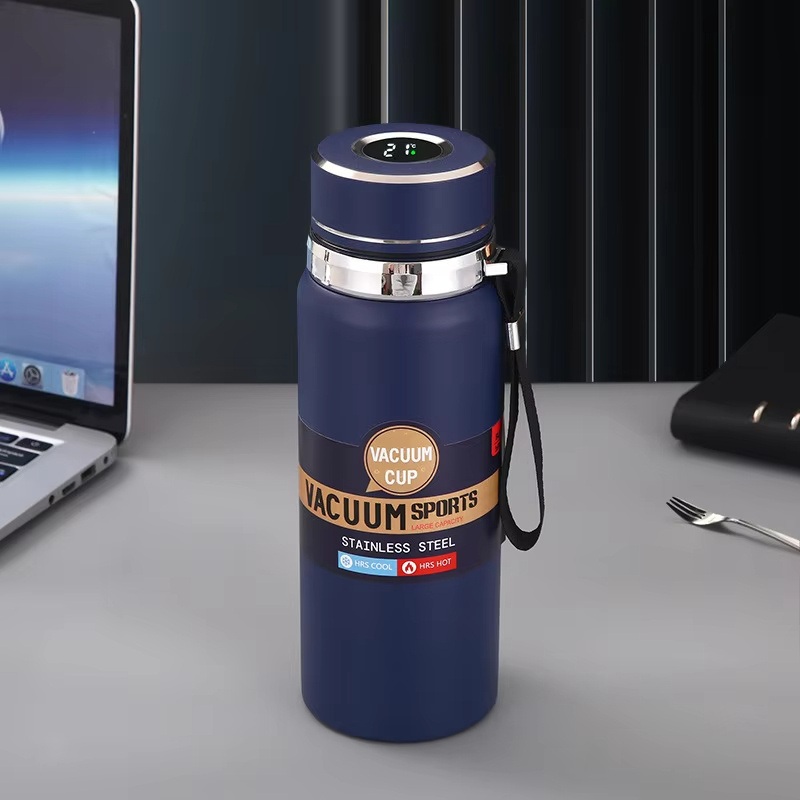 Large Capacity Double Wall Smart Thermos Flask LED Digital Temperature Display Stainless Steel Vacuum Water Bottle with Rope – Stainless Steel Water Bottle and Car Bottle price
