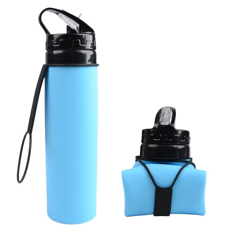 New Folding Water Bag Outdoor Travel Sports Water Bottle Portable Telescopic Silicone Foldable Water Cup – Silicone Water Bottle and Foldable Water Bottle price