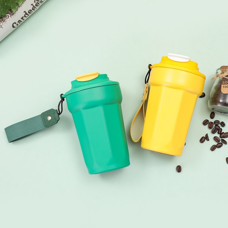 Outdoor Travel Vacuum Tumbler Cups Stainless Steel Insulated Thermal Coffee Mug with Flip Lid and Rope – Travel Vacuum Tumbler and Thermal Coffee Mug price