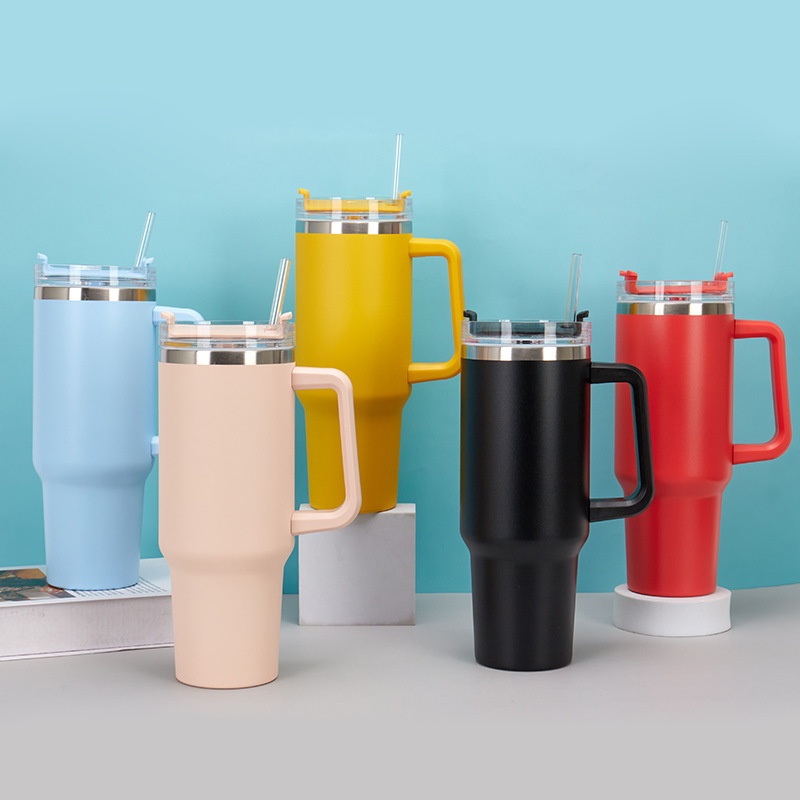 Stocked 40oz Personalized Double Wall Stainless Steel Coffee Travel Mug with Handle – Coffee Mug and Stainless Steel Coffee Mug price