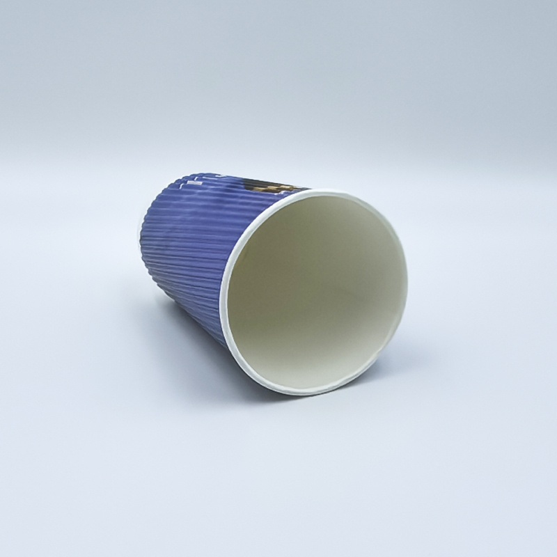 Wm144 PLA Coated 16oz Ripple Wall Paper Custom Printed Disposable Biodegradable Paper Cup – Coffee Paper Cup and Disposable Paper Cup price