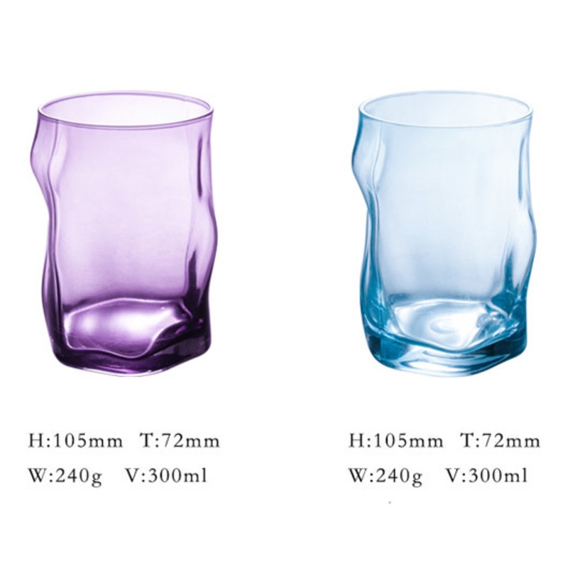 10oz Smoke Gray Colored Drink Glass Cup in Irregular Shape – Glasswares and Glass Bottles price