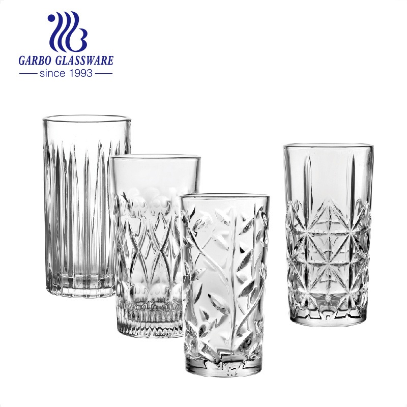 14oz in Stock Classic Engraved Design Glass Water Tumbler Highabll Glass Cup – 16oz Glass Juice Cup and Inner Embossed Glass price