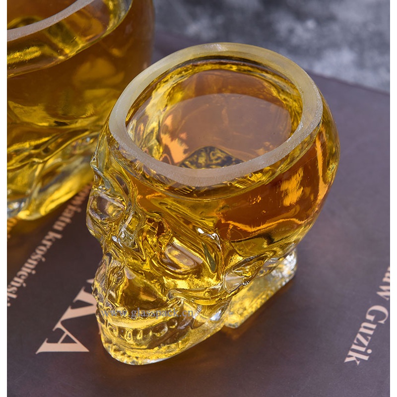 200ml Double Wall Skull Shot Glass Drinking Cup – Glassware and Glass Bottles price