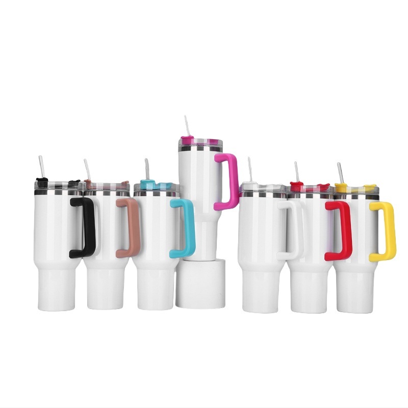 40oz Insulated Travel Stainless Steel Cup Mug Sublimation Tumbler with Handle Straw – Sublimation Tumbler and 40 Oz Sublimation Tumbler price