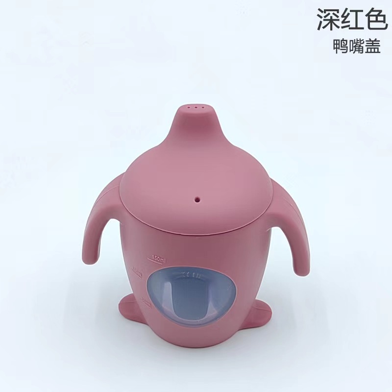 Cross-Border Maternal and Child Products Baby Food Cup Food Grade Silicone Direct Drinking Double Ear Straw Water Cup – Protein Shaker Cup and Sports Bottle price