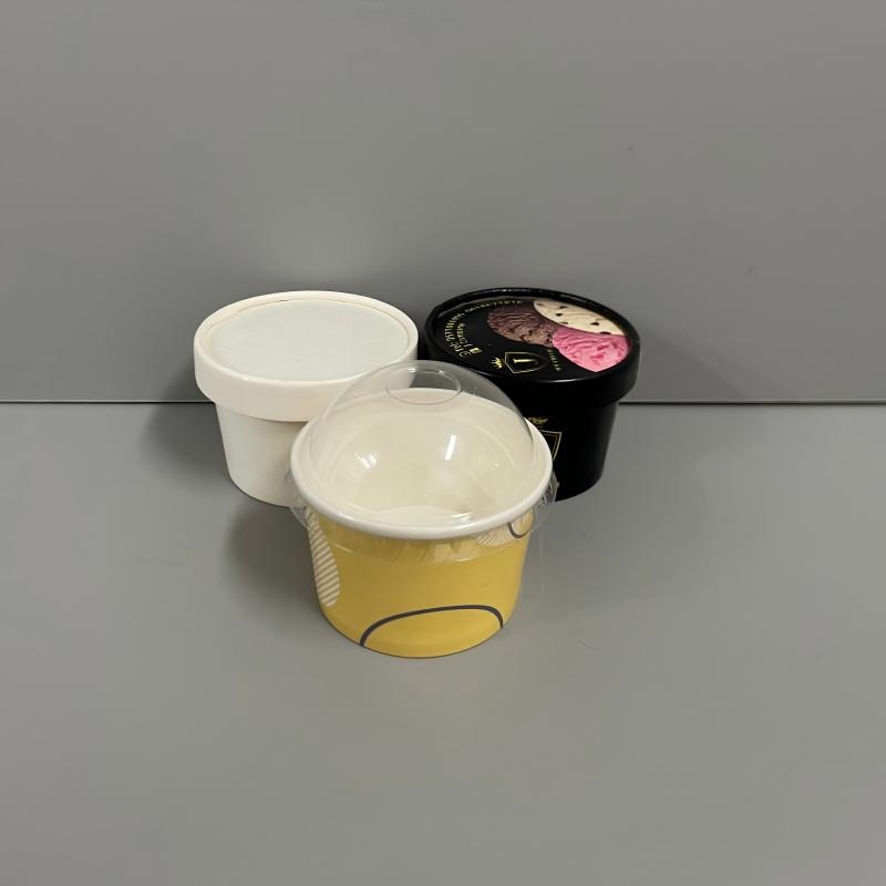Custom Logo Printed Ice Cream Cup Frozen Yogurt Gelato Bowls 3/4/5/8/12/16oz Disposable Single Wall Paper Cup with Lid and Spoon – Paper Cup with Lid and Spoon and Disposable Single Wall Paper Cup price