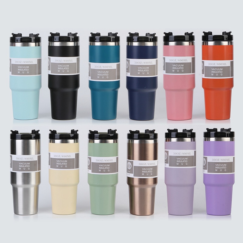 High Quality 30 Oz Flip Straw Tumbler with Handle Travel Mugs Cups Bottle for Sublimation Heat Transfer Printing – Stainless Steel Water Bottle and Double Wall Water Bottle price