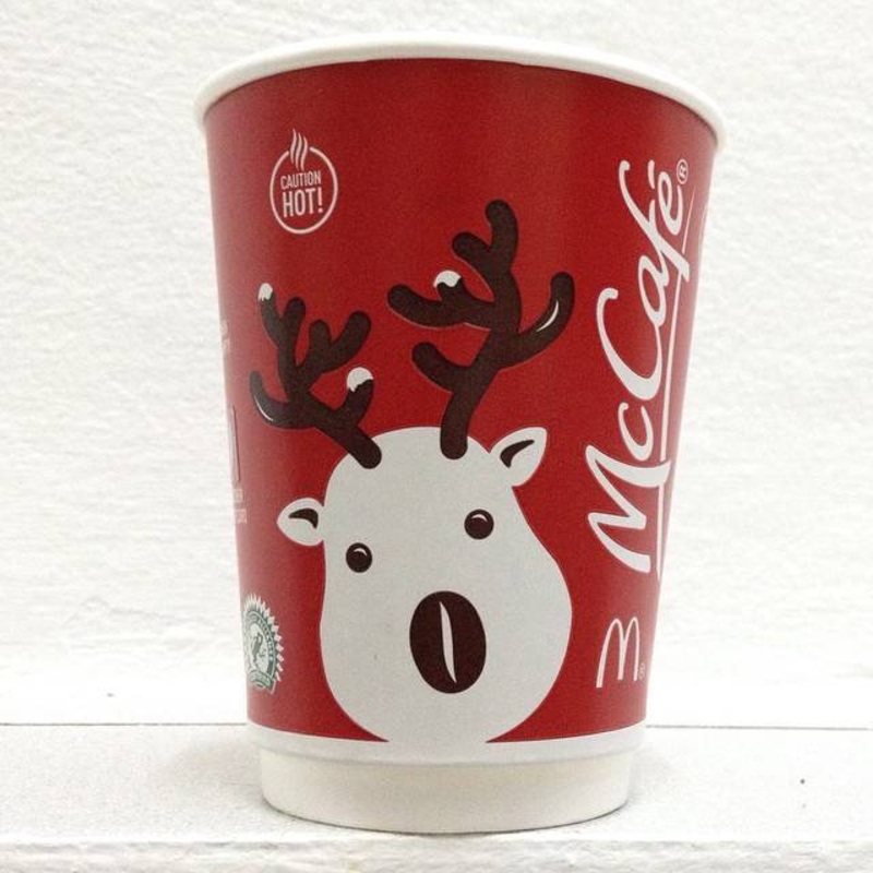 Low MOQ Custom Logo Christmas Cups Disposable Packaging 8oz/12 Oz/16oz Ripple Paper Cup for Coffee Shop – Paper Cup and Christmas Coffee Paper Cup price